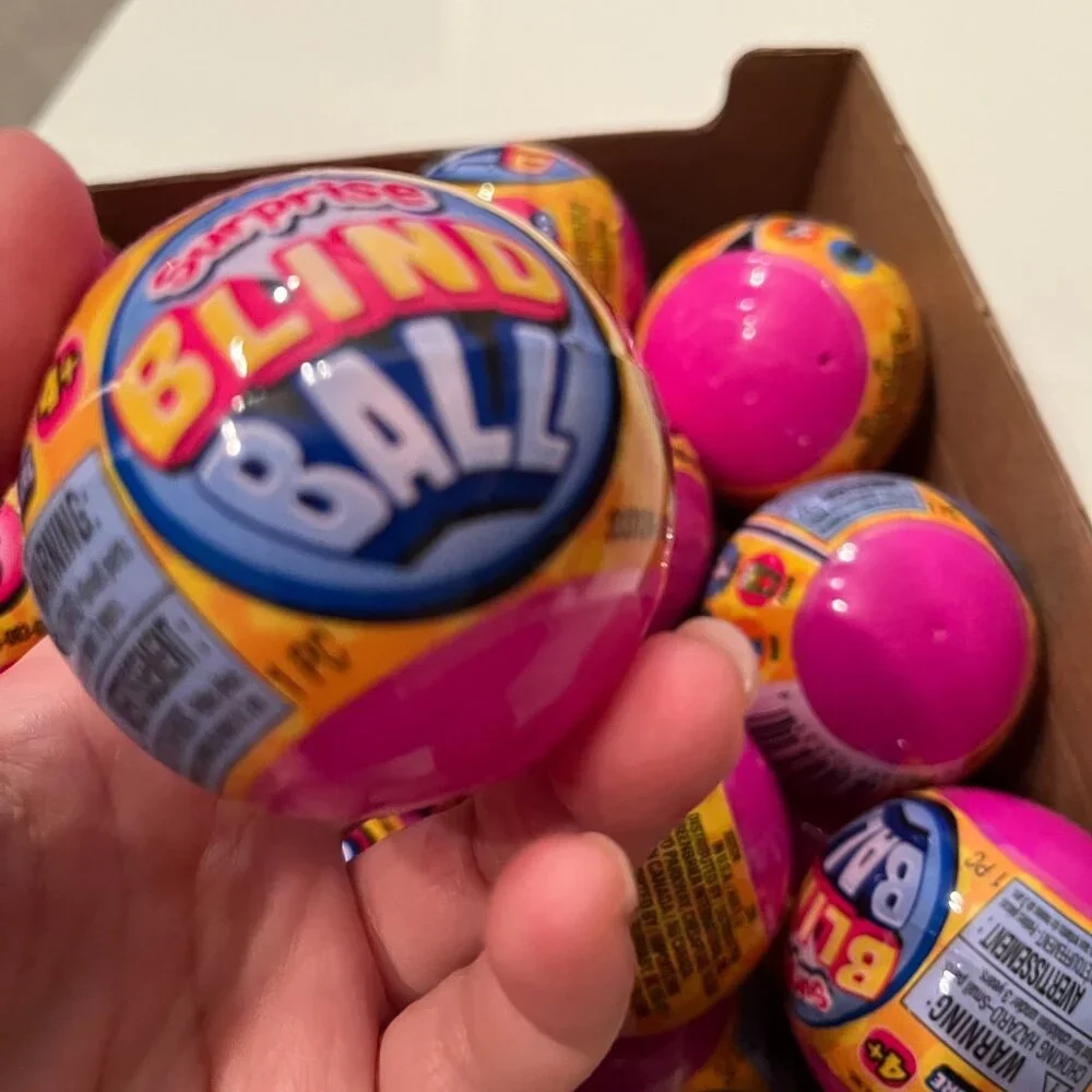 Surprise Fun Blind Ball Toy Lot 24 Mini Mystery Plastic Balls Kids Toys‎ Ages 3+